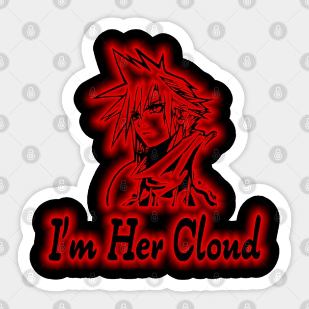 I'm her Cloud Sticker by batinsaja